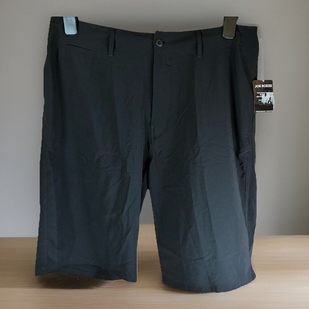 NWT Joe Boxer Mens Black Amphibious Quick Dry Shorts Size 36